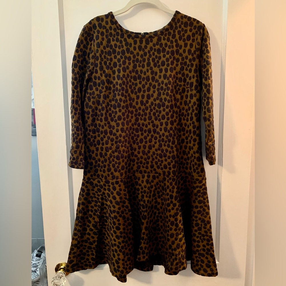 LOFT Brown Spotted Dress